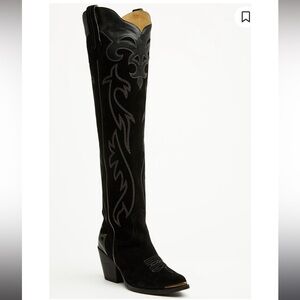 Idyllwind Black Over the Knee cowboy Boots with Embroidery